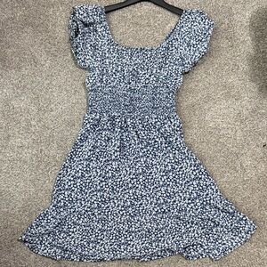 Elegant Navy Floral Mini Dress